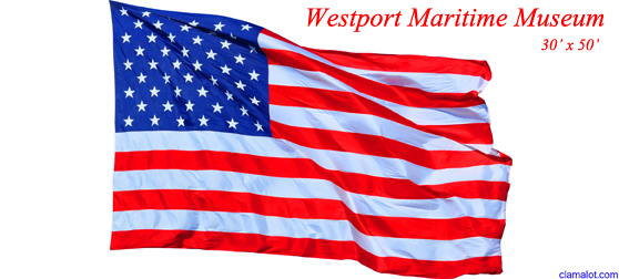 30' x 50' Flag at Westport Maritime Museum